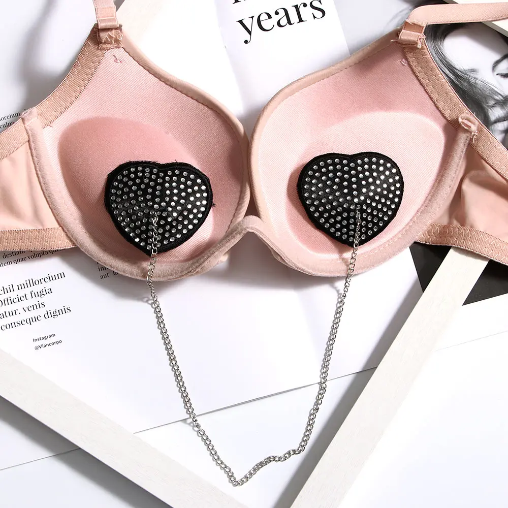 1 пара силиконовые накладки на соски в форме сердца | Женская одежда