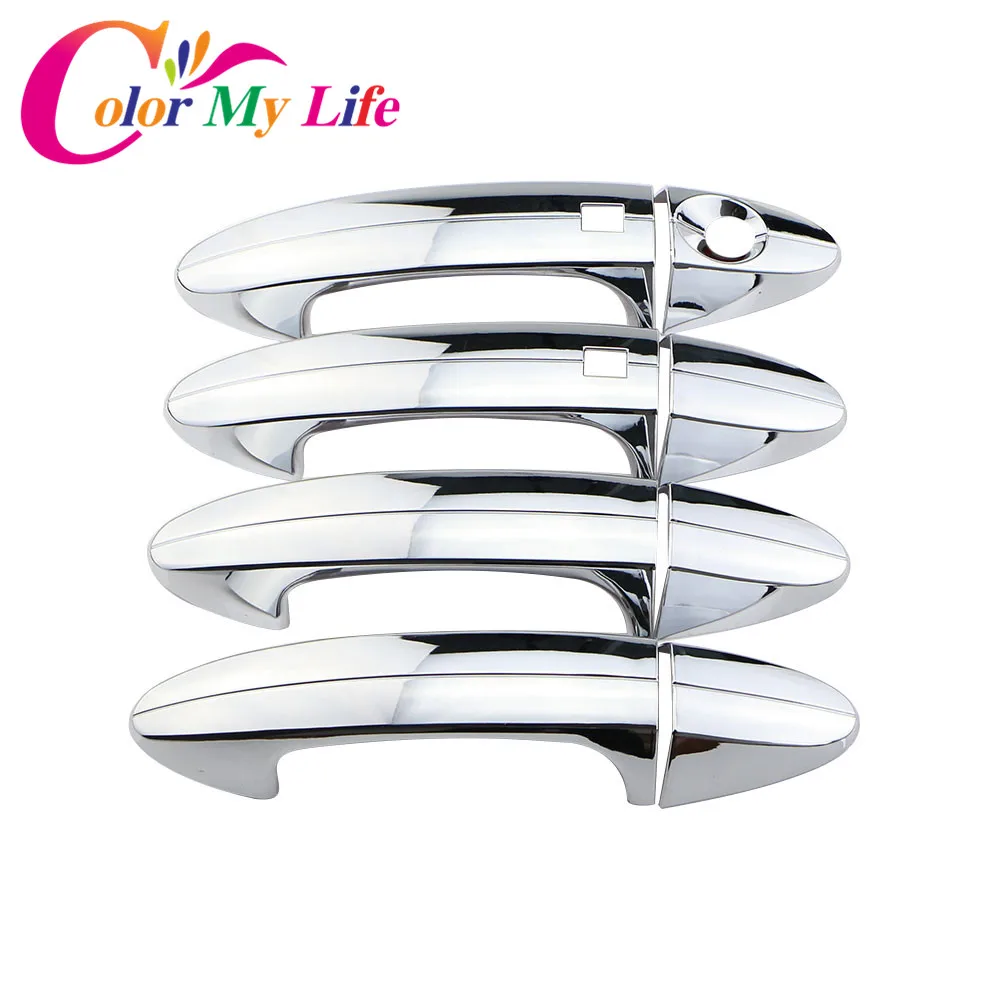 Color My Life Car Chrome Door Handle Cover Doors Handle Sticker for Ford Fiesta Sedan Hatchback 2009 - 2017 Parts Accessories