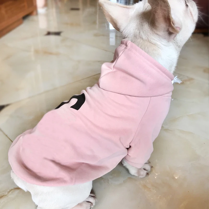 Pink For Pet Горячая собака одежда для маленьких собак Французский бульдог хлопок пальто толстовки для Мопс осень лето Чихуахуа питомец одежда Ropa Perro PC0039 - Цвет: Pink For Pet