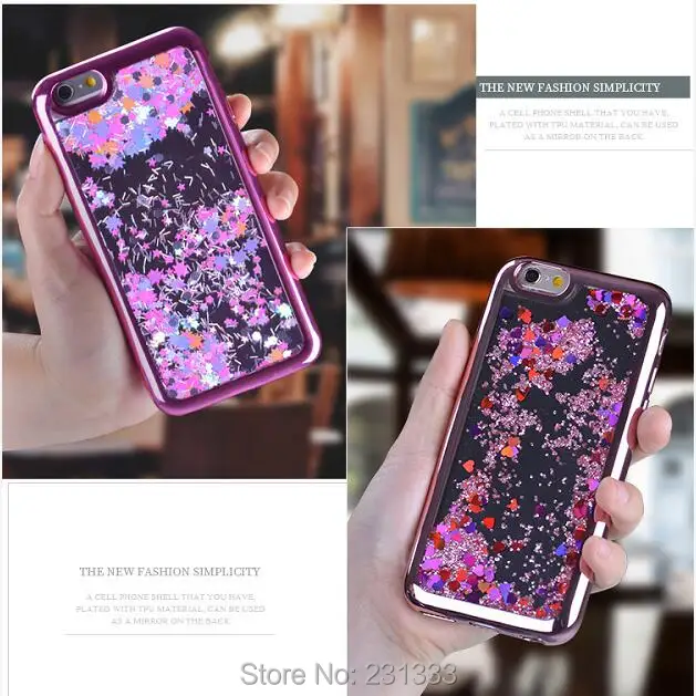 Мягкий чехол из ТПУ C-ku для Iphone 8 7 PLUS I7 6 S жидкие звезды сердце динамическая кожа 1