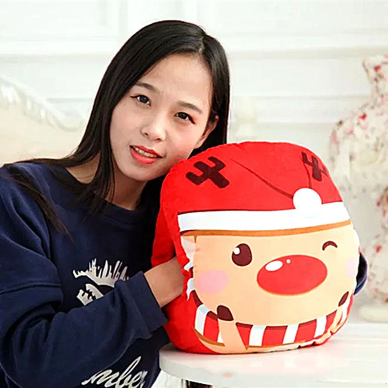 KKLOVELY 10cm Christmas Santa Claus Tree Deer Plush Dolls Warm Hand Pillow Contton Toy For Kids Children Top Quality | Игрушки и хобби