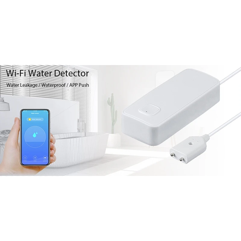Wi Fi датчик утечки умный дом перерасход охранной сигнализации детектор воды Tuya