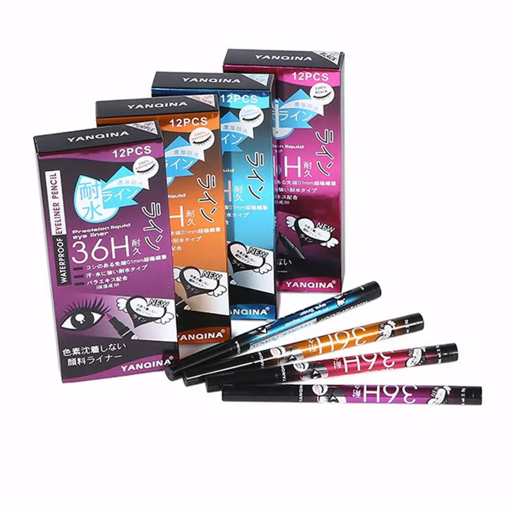 1 шт. черная/синяя жидкая Водонепроницаемая подводка для глаз косметический