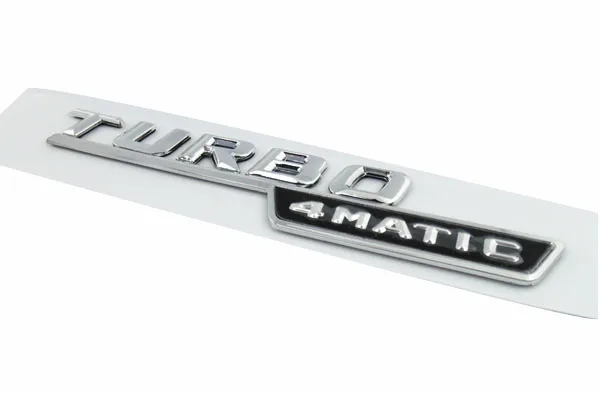 2 шт. хромированный турбо 4matic для C E S CL SL CLK SLK CLS Class Fender эмблема значок