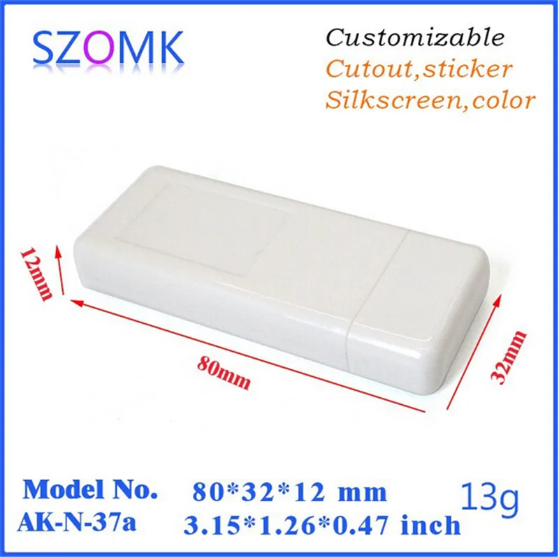 Szomk белый маленький корпус для usb флешки 80*32*12 мм электронная USB карта внешняя