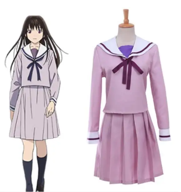 Новинка Аниме норагами Cos Iki Hiyori Косплей Хэллоуин униформы Сейлор повседневная