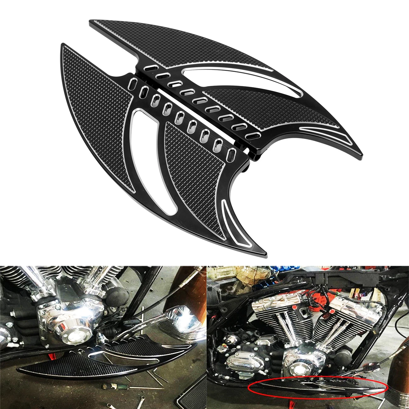

Черная Натяжная подкладка для мотора Harley Touring Softail FLH FLD