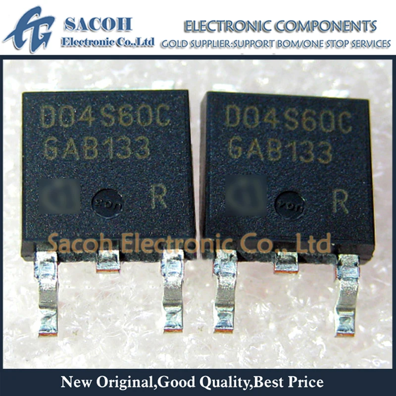 

Free shipping 10Pcs IDD04S60C D04S60C TO-252 4A 600V SiC Silicon Carbide Schottky Diode
