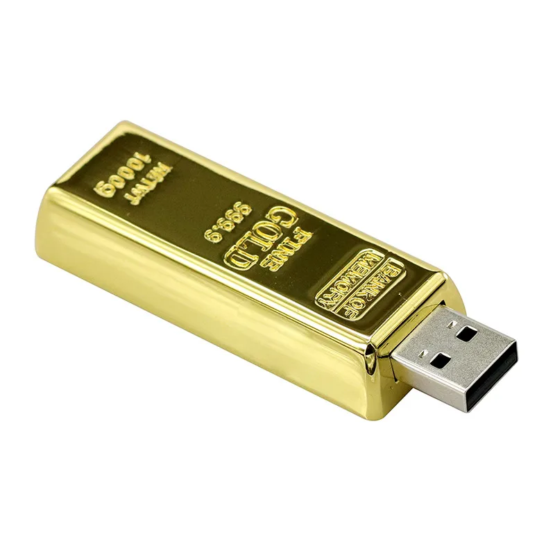 Модный USB флеш-накопитель в виде слитка золотого цвета флэш-накопитель