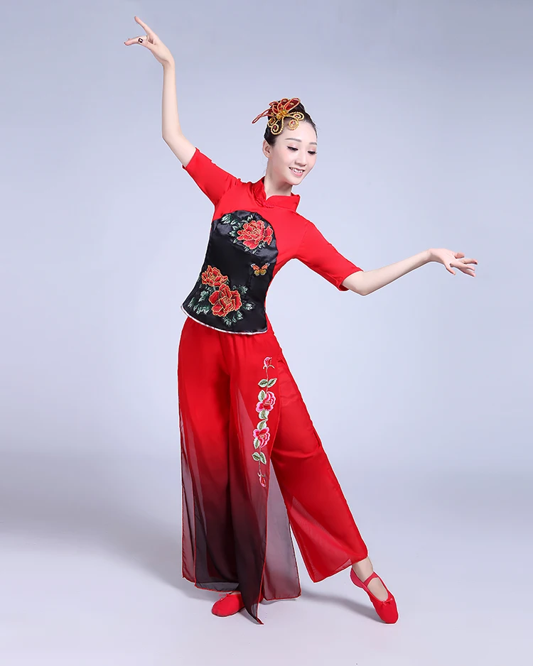 Древний китайский костюм Hanfu Yangge одежда для выступлений костюмы женщин униформа