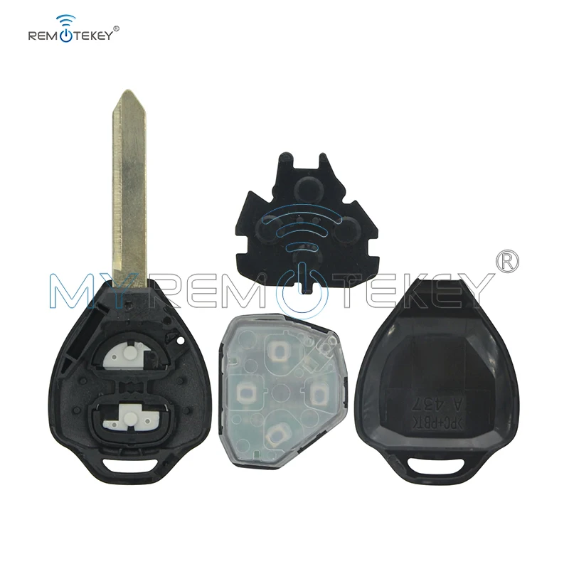Дистанционный ключ Remtekey для Toyota Auris Corolla Verso Yaris 2 кнопки 434 МГц Toy47 с чипом 4D67 2009 2010 2011 2012 2013 Автомобильный ключ