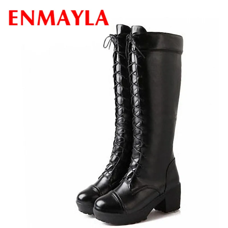 ENMAYLA/новые готические женские туфли в стиле панк мотоциклетные ботинки для