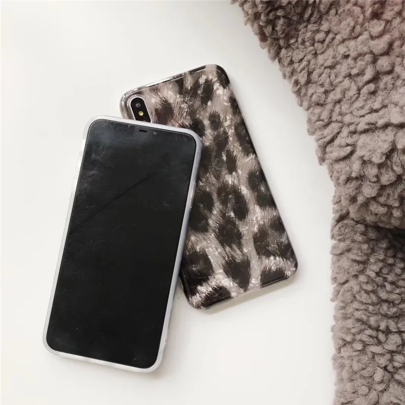 JIBAN Ретро Леопардовый принт чехол для телефона iphone XS Max Модный IMD TPU задняя крышка X
