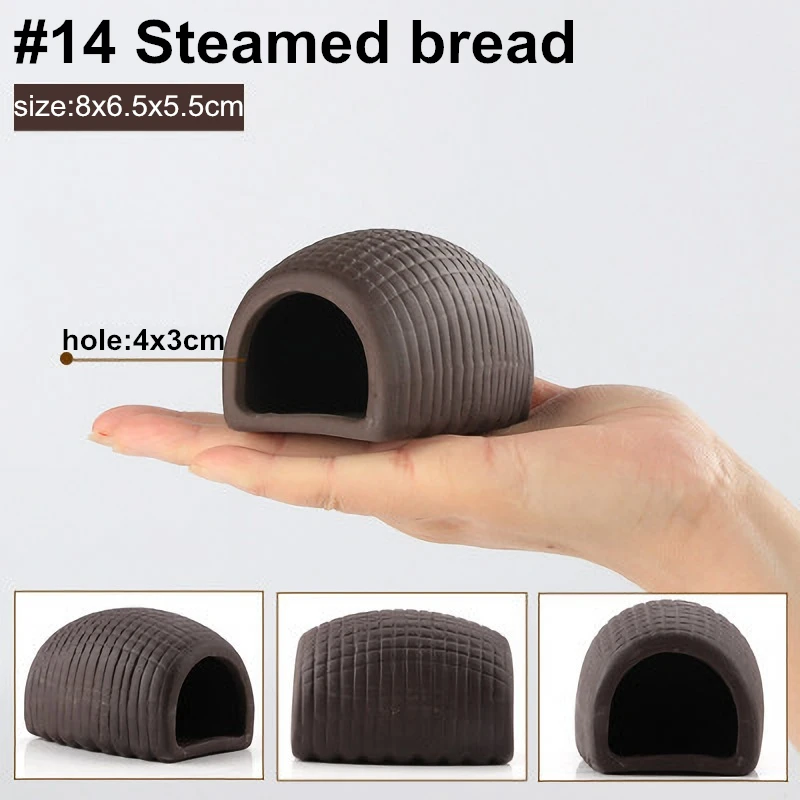1pcs Ceramics Shrimp Aquarium House Shelter Decoration Fish Tank Hiding Cave for Small Shrimp Fish Aquarium Grass Moss Carrier - Цвет: 14