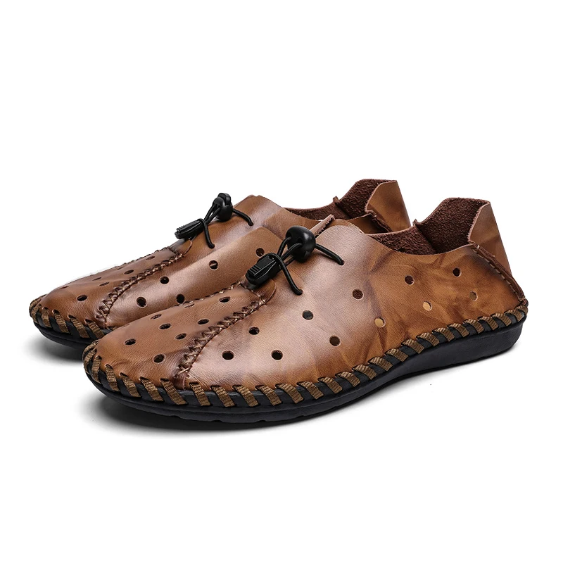 ZUNYU Men's Driving Shoes 2019 Men Leather Loafers Fashion Handmade Soft Breathable Air Hole Moccasins Flats 38-48 | Обувь