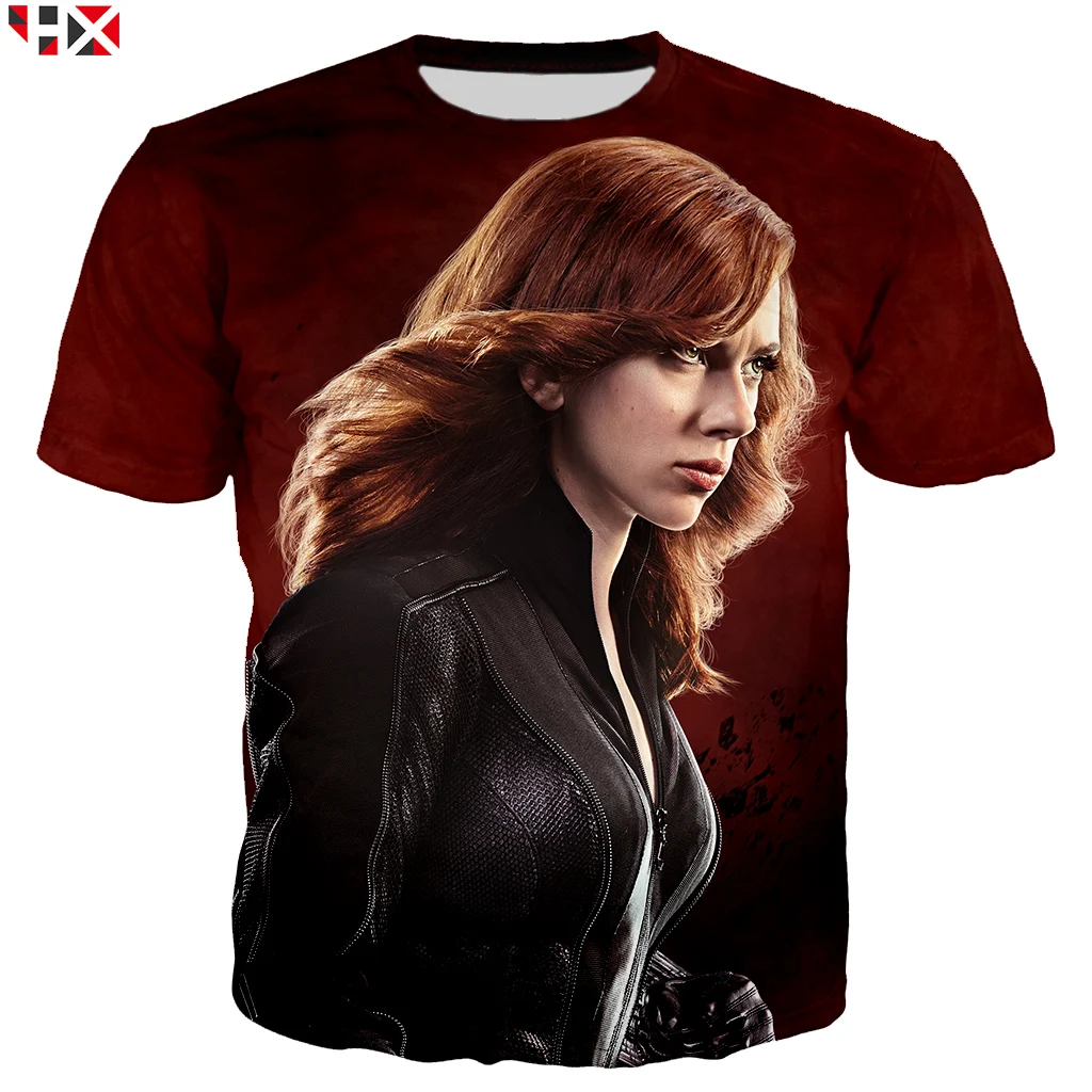 New 3D Print Avengers Endgame T Shirt Black Widow Men T Shirt Unisex Harajuku Style Streetwear Summer Sale Tops X221