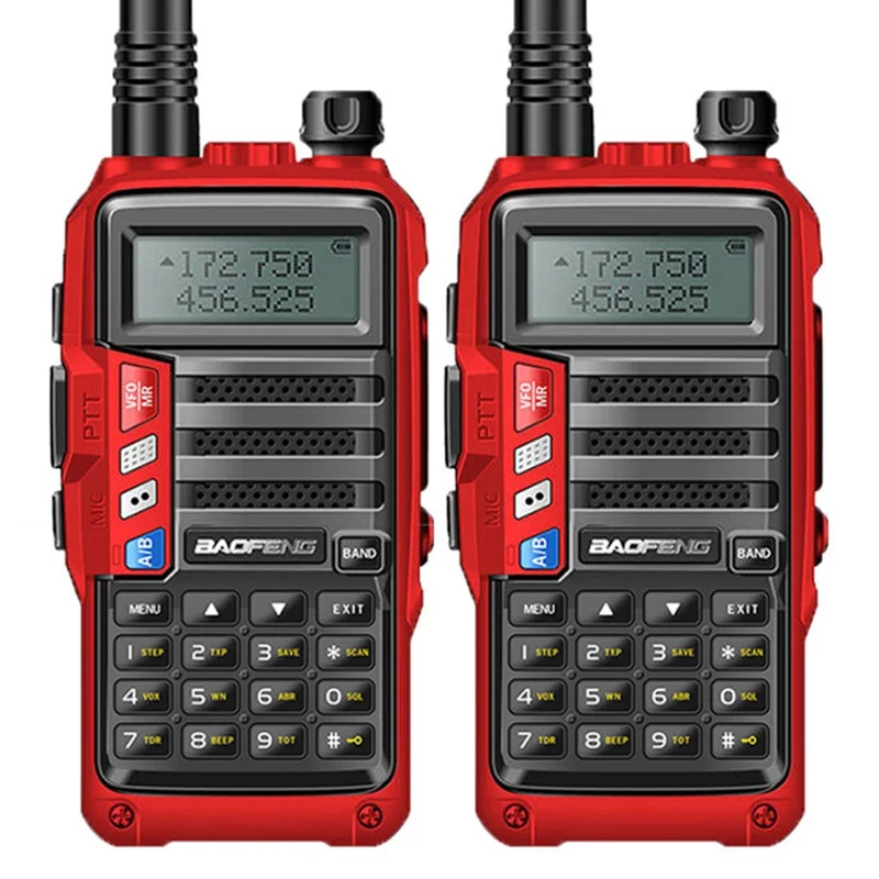 2PCS BAOFENG UV-S9 8W Powerful VHF/UHF136-174Mhz &amp 400-520Mhz Dual Band 10KM Range Thicken battery Walkie Talkie Ham Radio | Мобильные