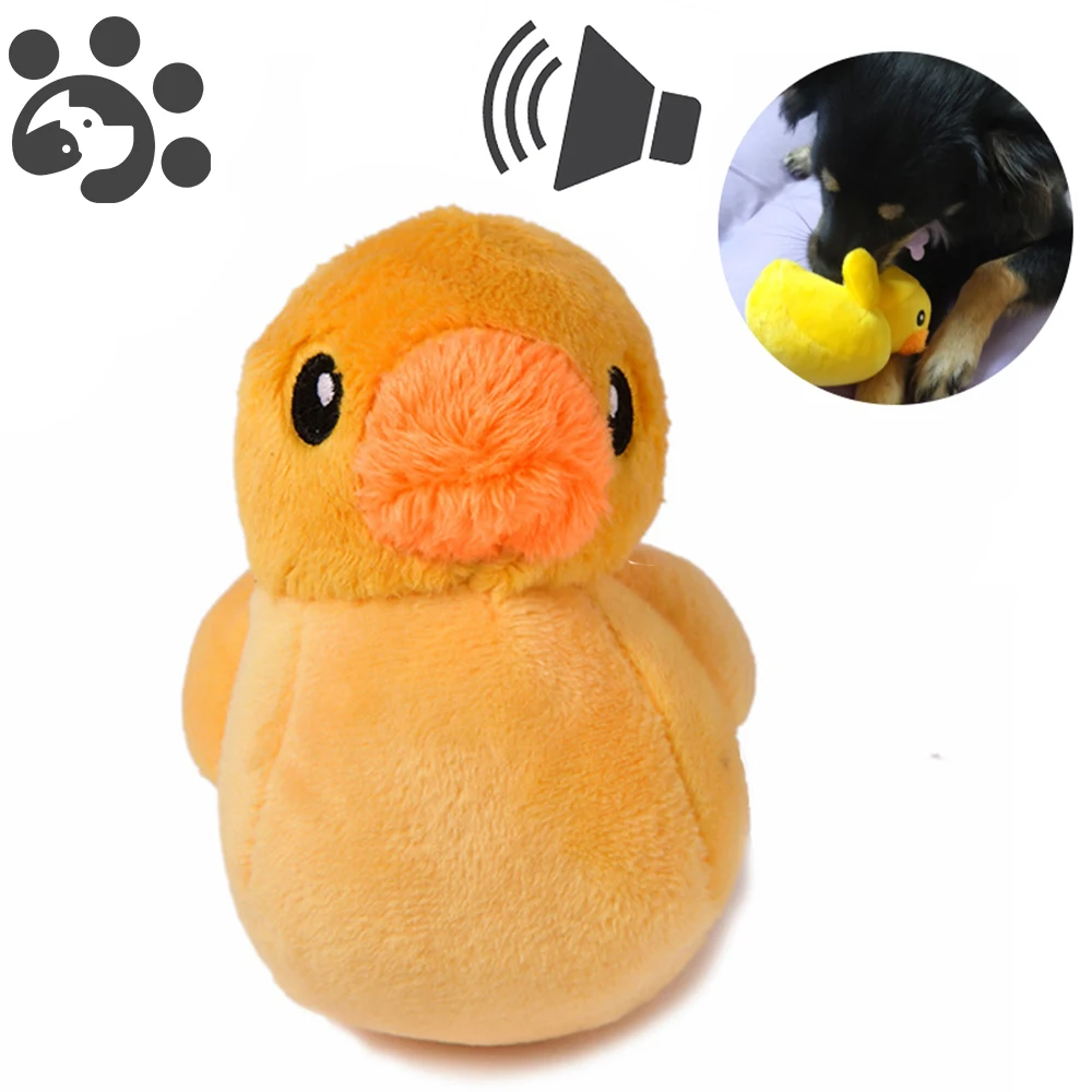 

Plush Duck Toys For Dogs Plush Cats Interactive Chew Toys For Puppy Durable Squeaker Toy For Small Dogs Pet Products TY0064