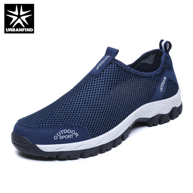 URBANFIND 2019 Men Summer Comfortable Casual Shoes Slip-on Breathable Air Mesh Flats Trainers Sneakers Water Loafers 39-49 | Обувь