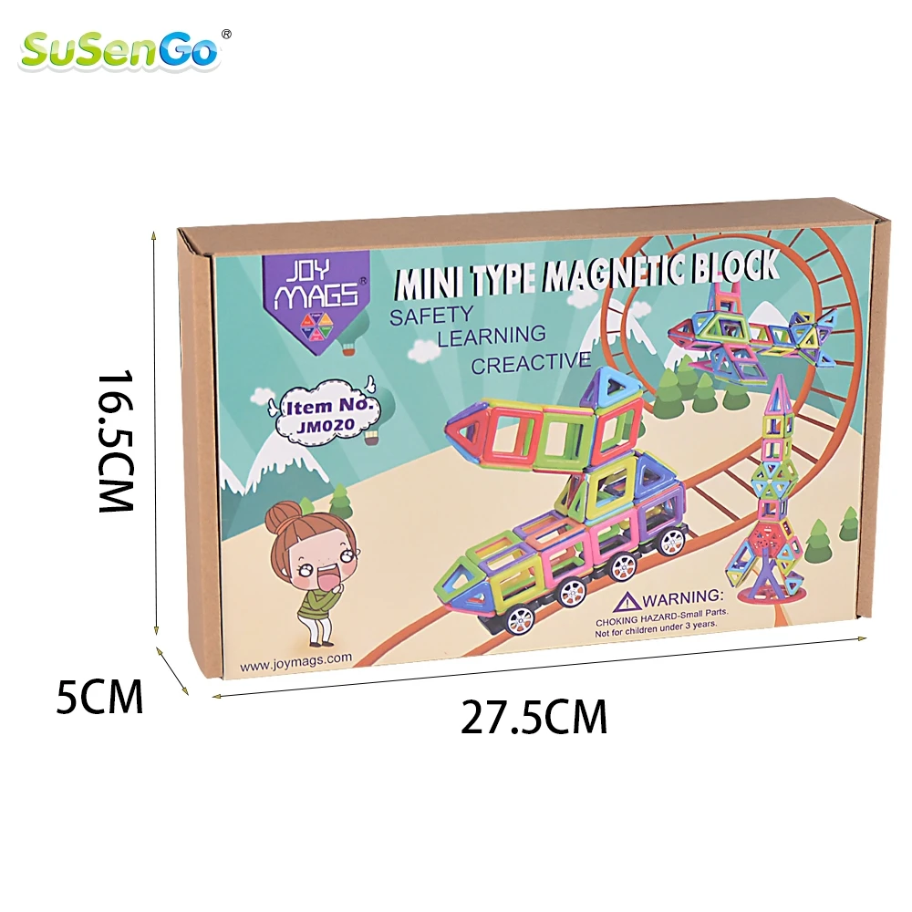 SuSenGo 42/78/104 шт Мини Красочный Магнитный конструктор Наборы 3D строительные блоки игрушка "сделай сам" Развивающие детские игрушки для детей ясельного возраста