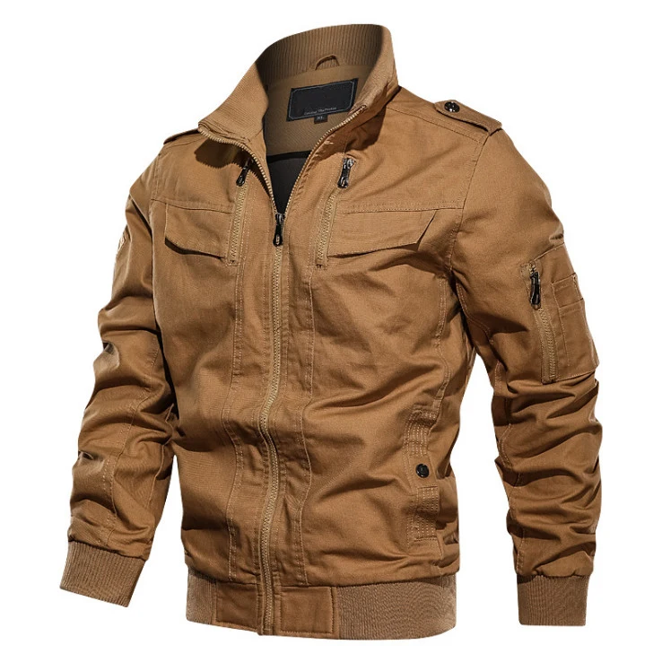 Большой Размеры 6XL Весна хлопковая куртка Для мужчин Slim Fit Курточка бомбер осень