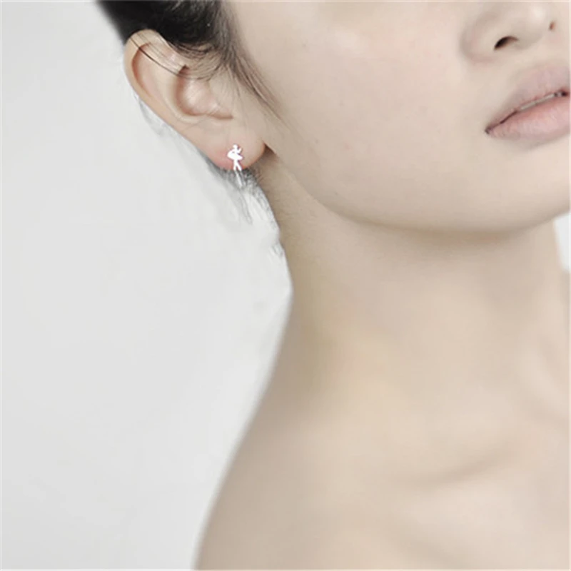 Женские серьги гвоздики с балериной RONGQING 1 шт.|girls stud earings|fashion earringsstud earrings |
