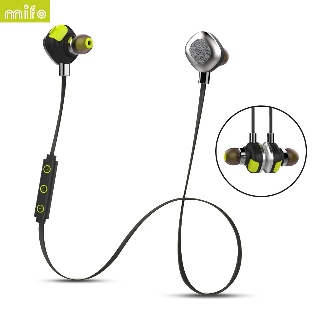 MIFO U5 ПЛЮС Водонепроницаемый IPX7 Гарнитуры Sweatproof Bluetooth 4.1 Стерео Micphone HIFI Магнитного