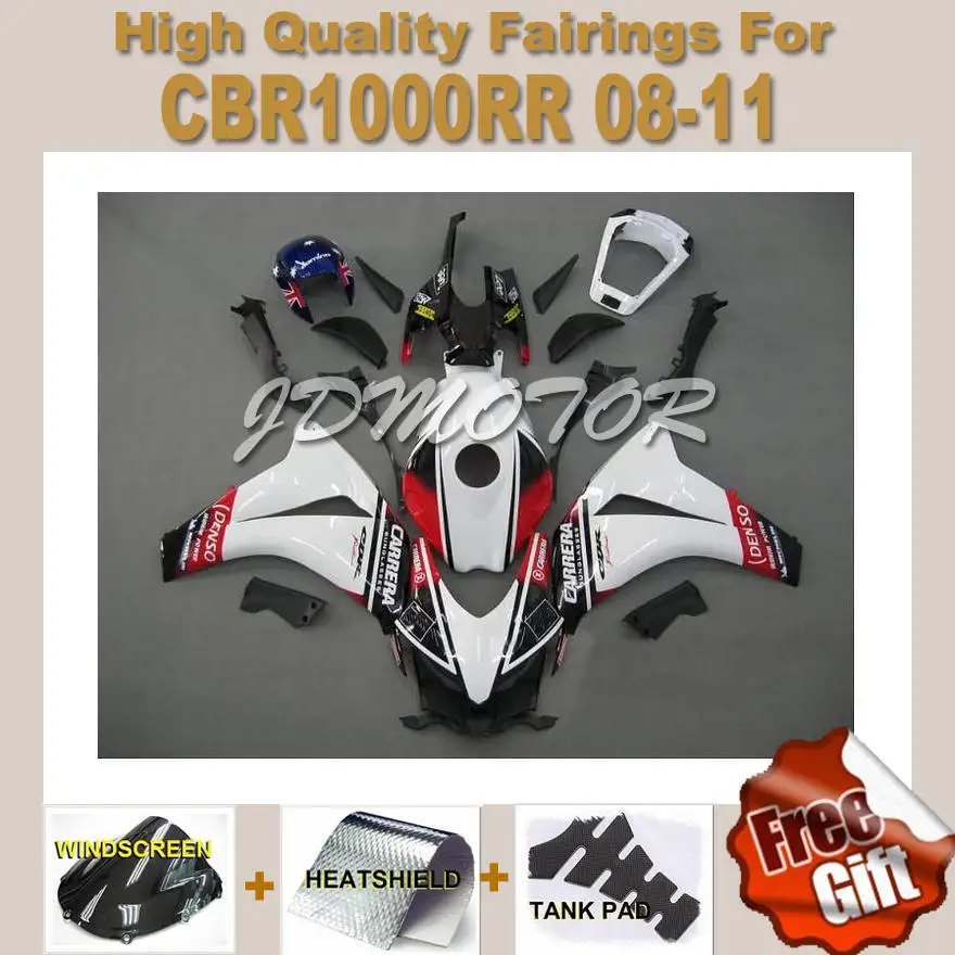 3gifts+ fairings for 08 09 HONDA CBR1000RR 2008 2009 2010 2011 CBR1000 10 11 Fairing kits white red black #76P9 | Автомобили и