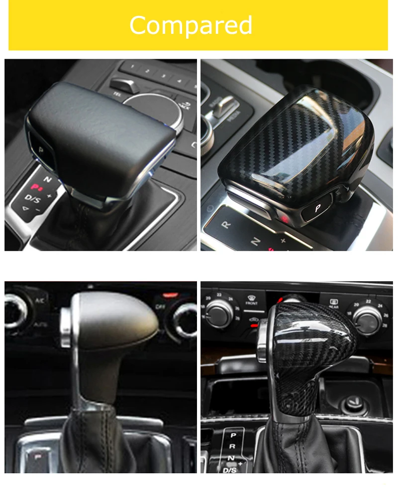 SRXTZM ABS, как Carbon Fibre 1 шт. для Audi A3 8 В S3 A4 B8 A5 A6 C7 S6 A7 S7 A8 Q5 Q7 автомобиля Скорость Шестерни ручка переключения крышка головки Стикеры