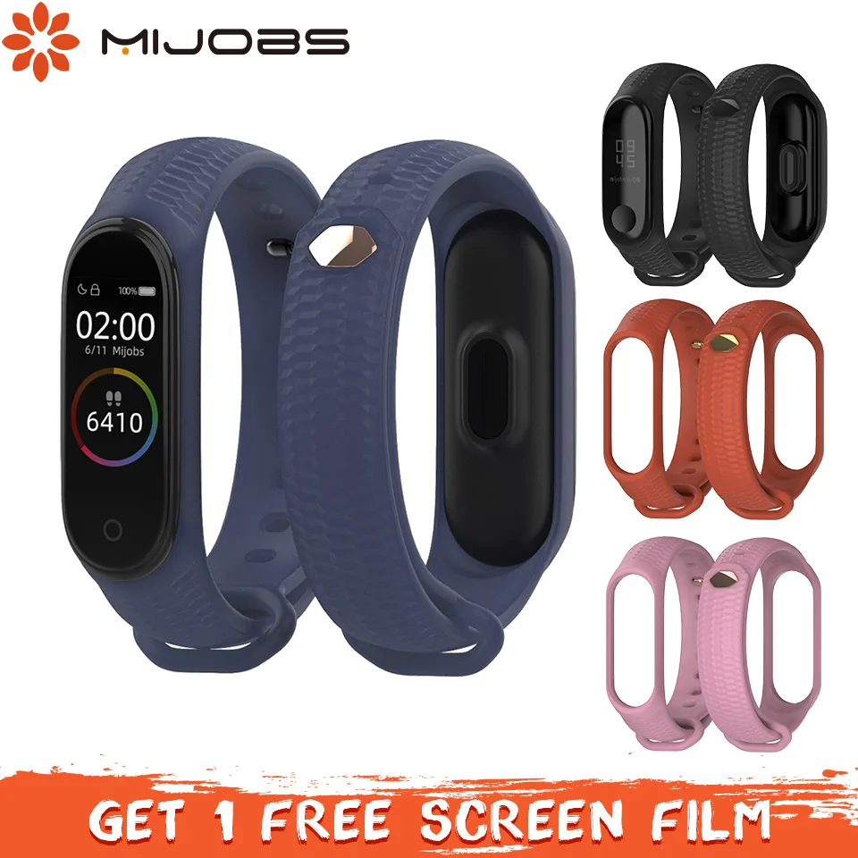 Mi jobs mi Band 3 ремешок, браслет, силиконовый спортивный смарт-браслет, аксессуары для Xiaomi mi, 4 ремешка, браслет, браслет, mi Band 3