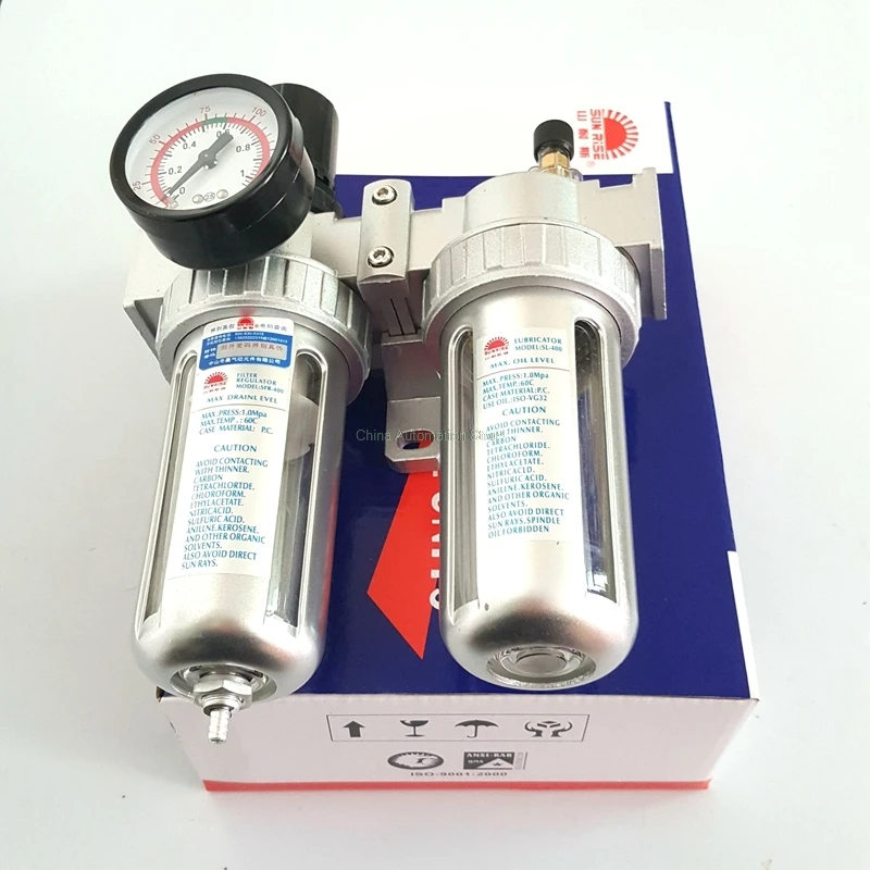 1/4'' Air Compressor Oil Lubricator Moisture Water Trap Filter Regulator With Mount | Pneumatic Parts