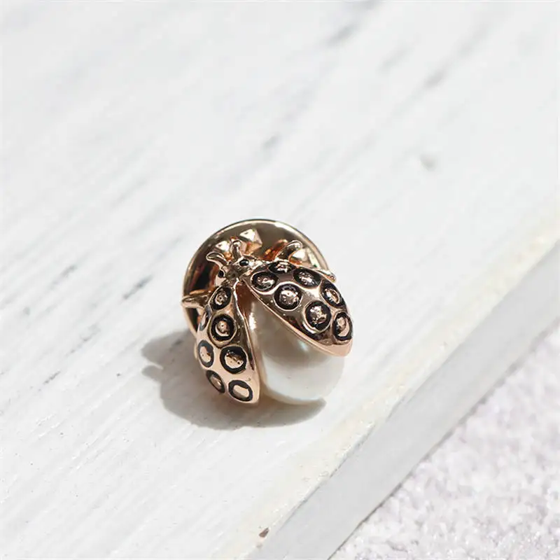 DoreenBeads милый мини знак в виде божьей коровки с искусственными жемчужными