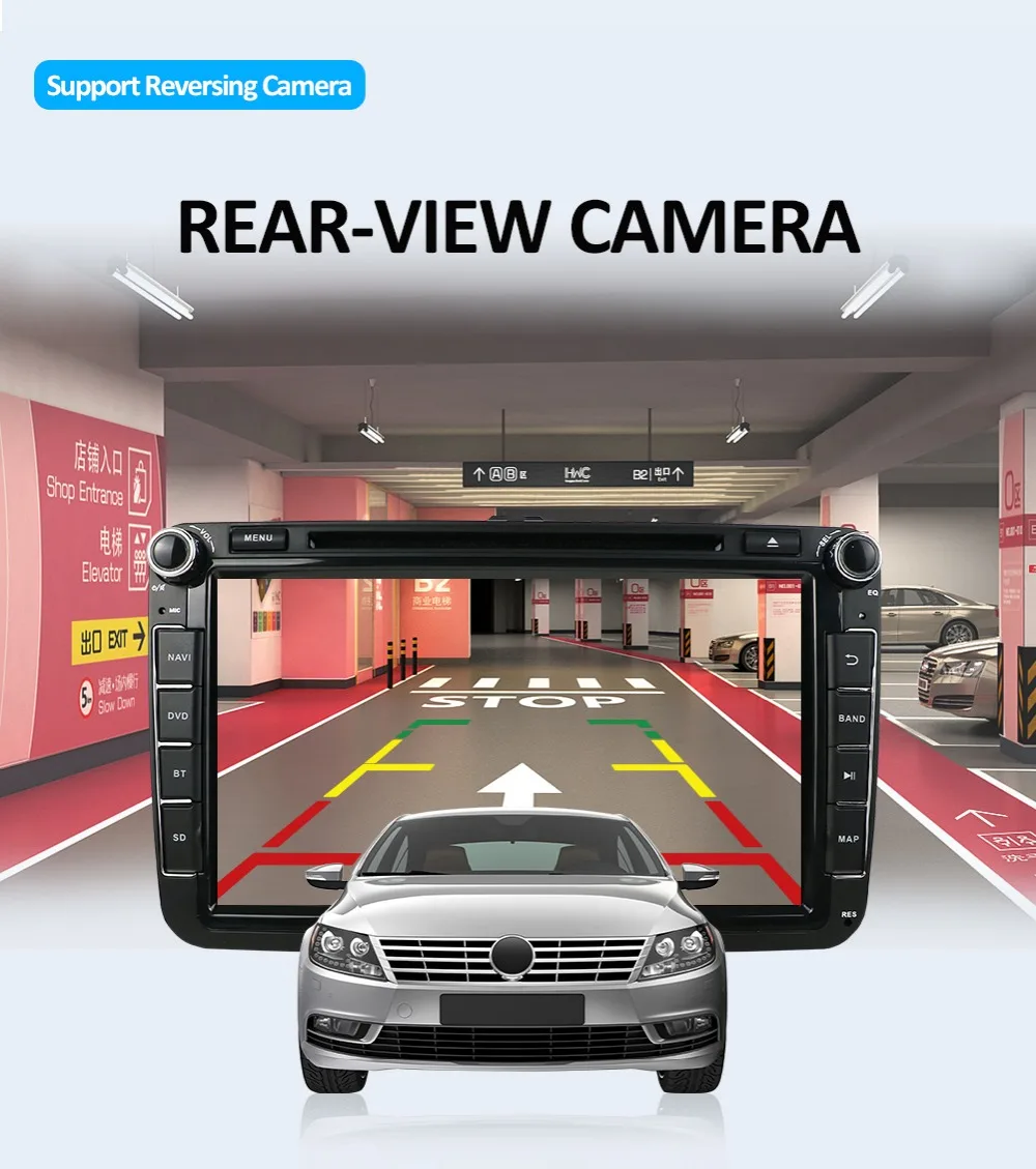 2 din Android 8,1 Восьмиядерный 2 Гб ОЗУ автомобильный DVD для Passat CC Polo GOLF 5 6 Touran EOS T5 Sharan Tiguan Skoda Seat Leon gps Радио BT