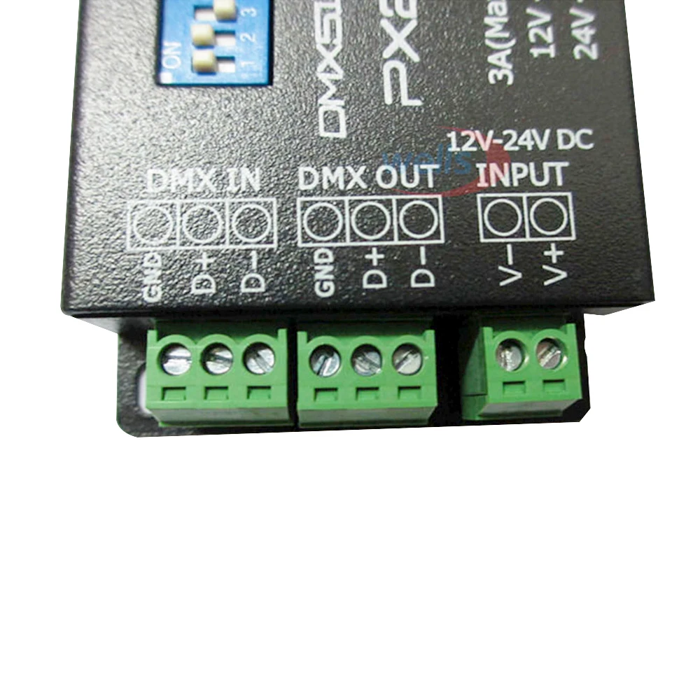 Фото PX24506 DMX 512 декодер драйвера 9A DMX 512 усилитель 12 в 24 В светодиодный DMX512 контроллер для RGB светодиодных лент №2