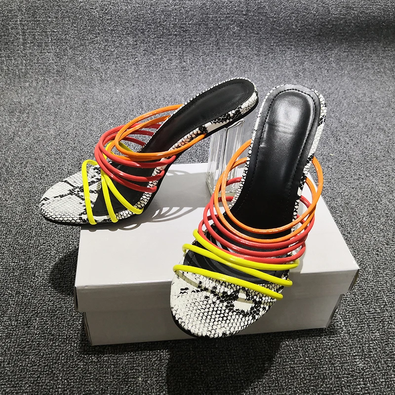 Женские босоножки Pzilae летние пикантные вечерние на высоком каблуке со змеиным