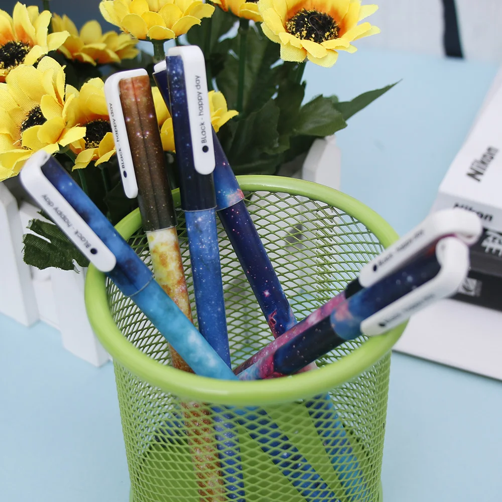 1 шт. набор гелевых ручек коробка упаковка мультфильм милый Galaxy Star Сладкая ручка, канцелярские принадлежности для офиса школьные принадлежности черные чернила магическое письмо