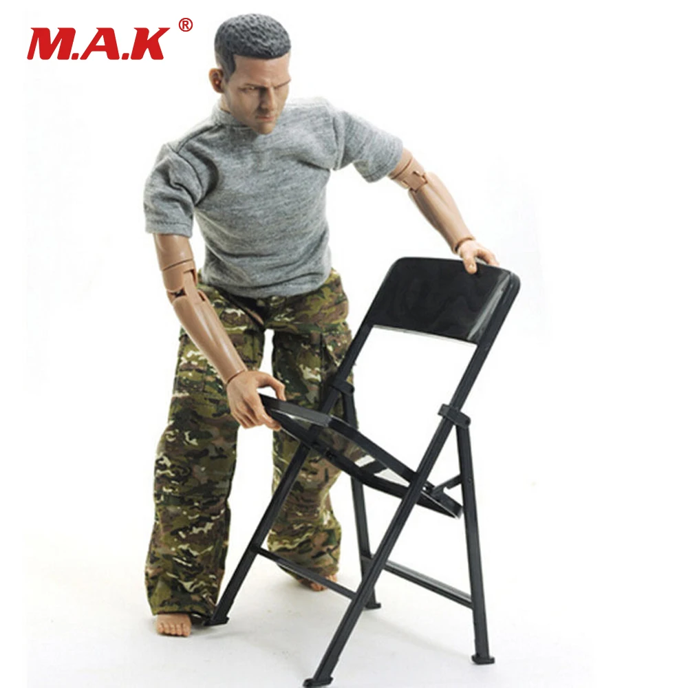 Масштаб 1/6 фигурка Solider черное складное кресло модель для экшн-фигурки 12 дюймов