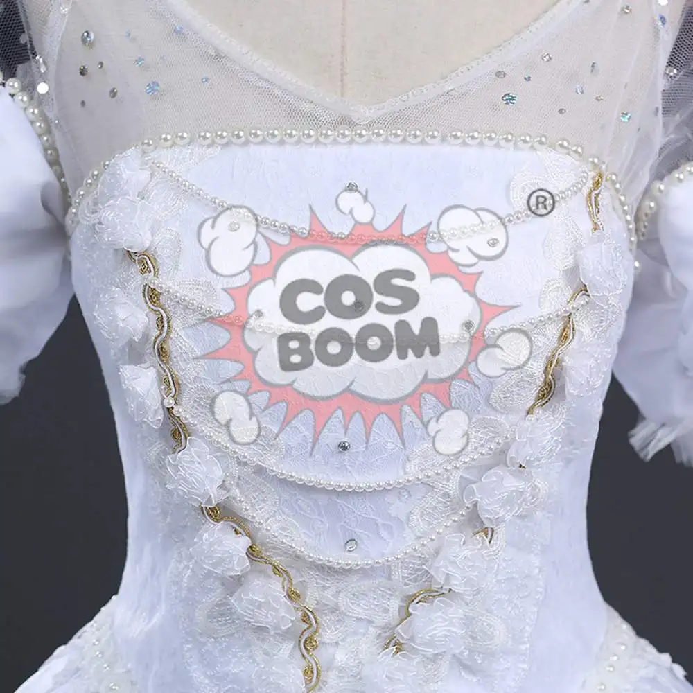 COSBOOM Алиса в стране чудес костюм Белая Королева вечернее платье принцессы