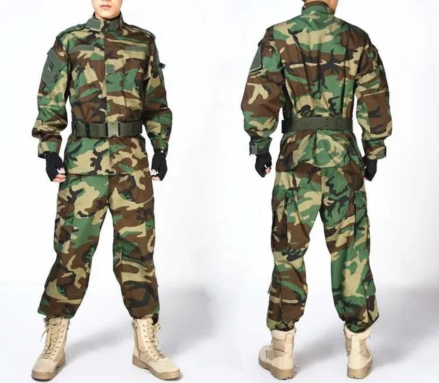 Woodland Camo Армия США BDU немецкий Камуфляжный костюм Тактический Военный Боевой страйкбол Униформа-куртка+ брюки Мужской медицинский комплект одежды - Цвет: Woodland Camo