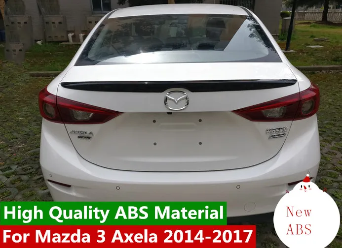 

Заднее крыло автомобиля для Mazda 3 Axela 2014 2015 2016 2017, новый цветной спойлер из АБС-пластика для покраски заднего багажника