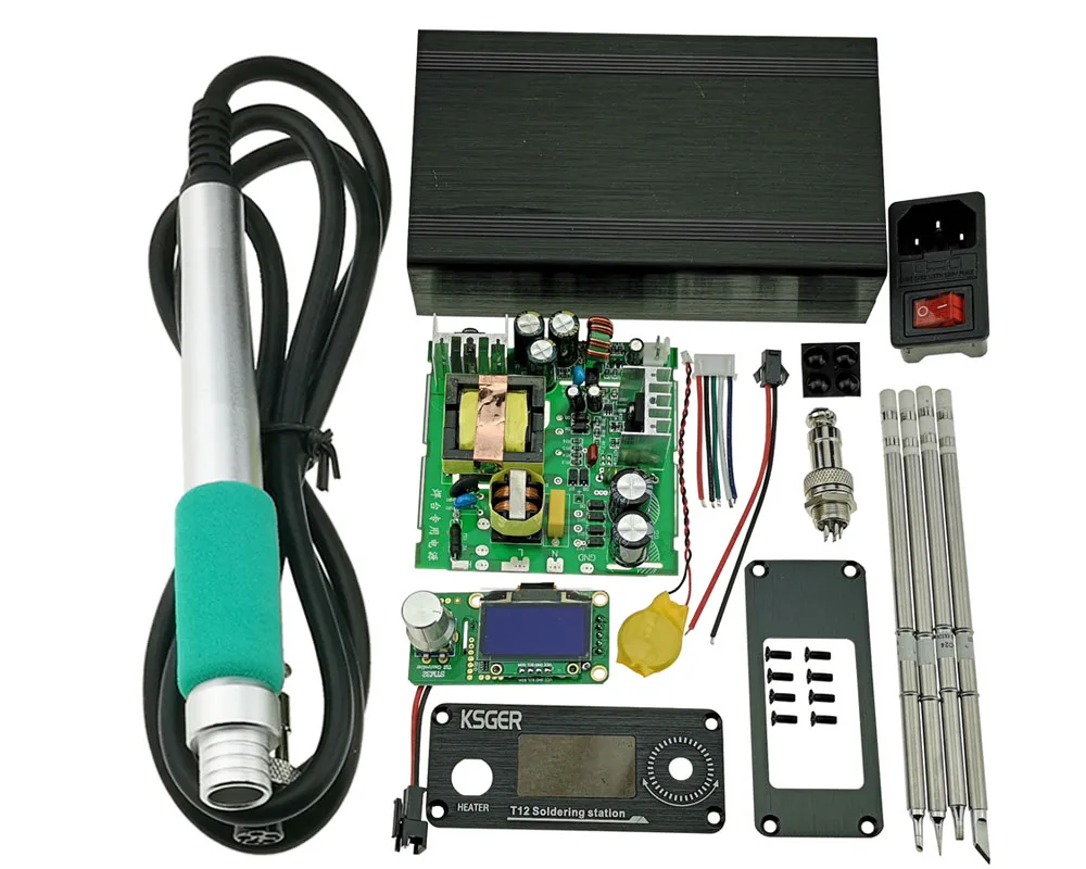 KSGER V2.1S Распайка Электрический насос всасывания T12 STM32 OLED цифровой Температура паяльная станция контроллер сварочные инструменты