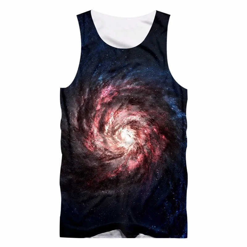 OGKB новые летние топы для мужчин/женщин 3d Пейсли жилет с принтом Галактика Космос