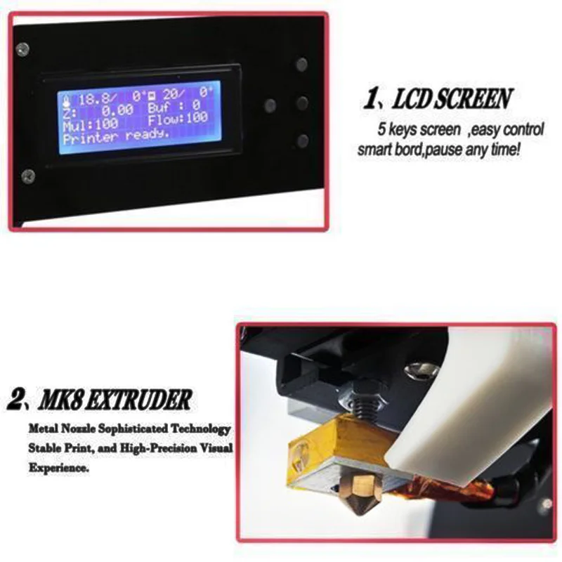 3D принтер ZRPrinting CTC Reprap Prusa Impresora MK8 i3 набор для сборки нагревательная пластина MK2A