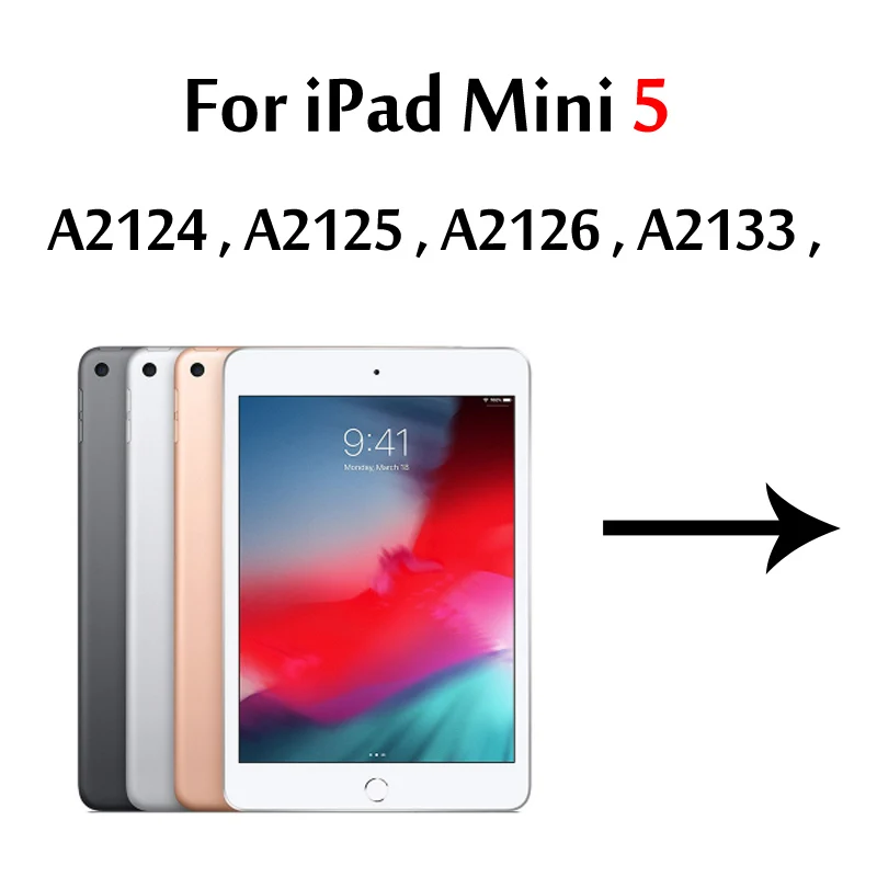 For iPad Mini 5 Чехол для iPad Mini 4 3 2 1 чехол ПУ; кожа; Силикон Мягкая задняя трехстворчатая подставка для сна смарт-чехол для iPad Mini 5 чехол Funda - Цвет: For iPad Mini 5