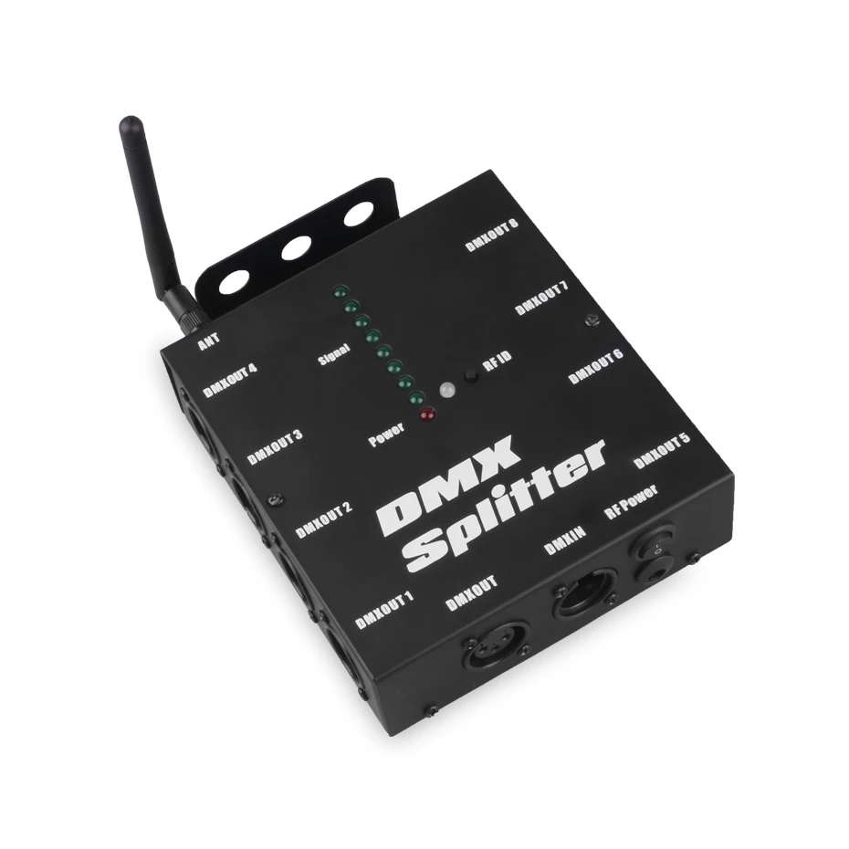 Чужой 8 способ Беспроводной DMX 512 3-контактный изолированный сплиттер усилитель с Беспроводной DMX передатчик приемник для DJ диско этапа лазерный свет