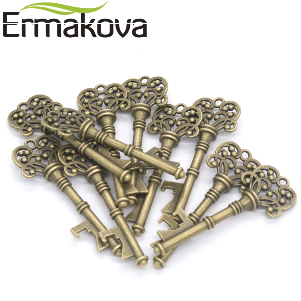 

ERMAKOVA Set of 50 DIY Metal Skeleton Key Bottle Opener Antique Beer Opener Wedding Party Favor Guest Rustic Wedding Decor
