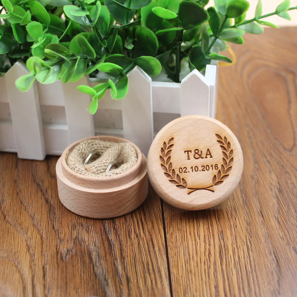 Индивидуальная коробка для кольца свадьбы на День Валентина обручальное кольцо