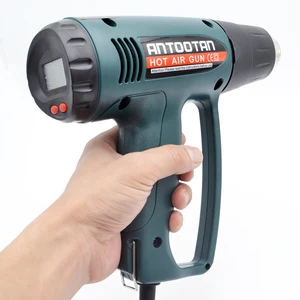 220 В 2000 Вт промышленный пистолет горячего воздуха с европейской вилкой, терморегулятор, тепловые пистолеты с ЖК-дисплеем, термоусадочная упаковка, электроинструмент
