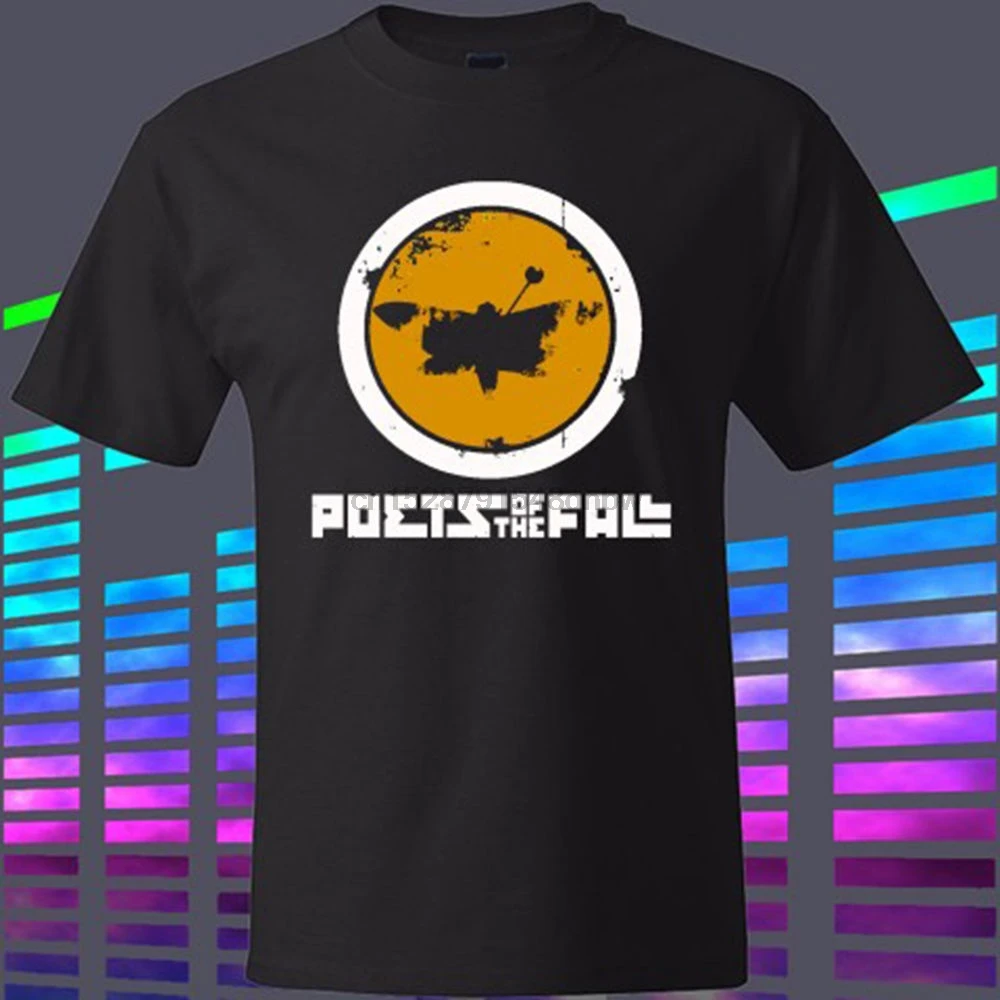 Футболка мужская с логотипом рок группы черная рубашка надписью Poets of The Fall