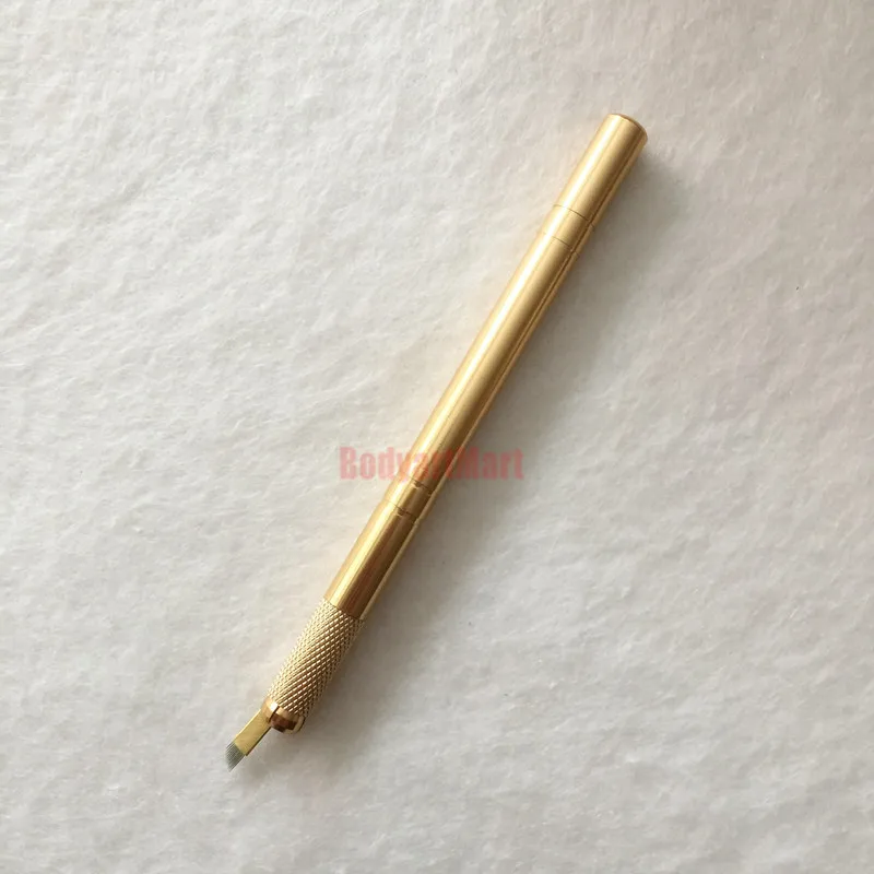 Золотая Ручка Tebori микроблейдинг машинка для татуажа Перманентный макияж татуаж